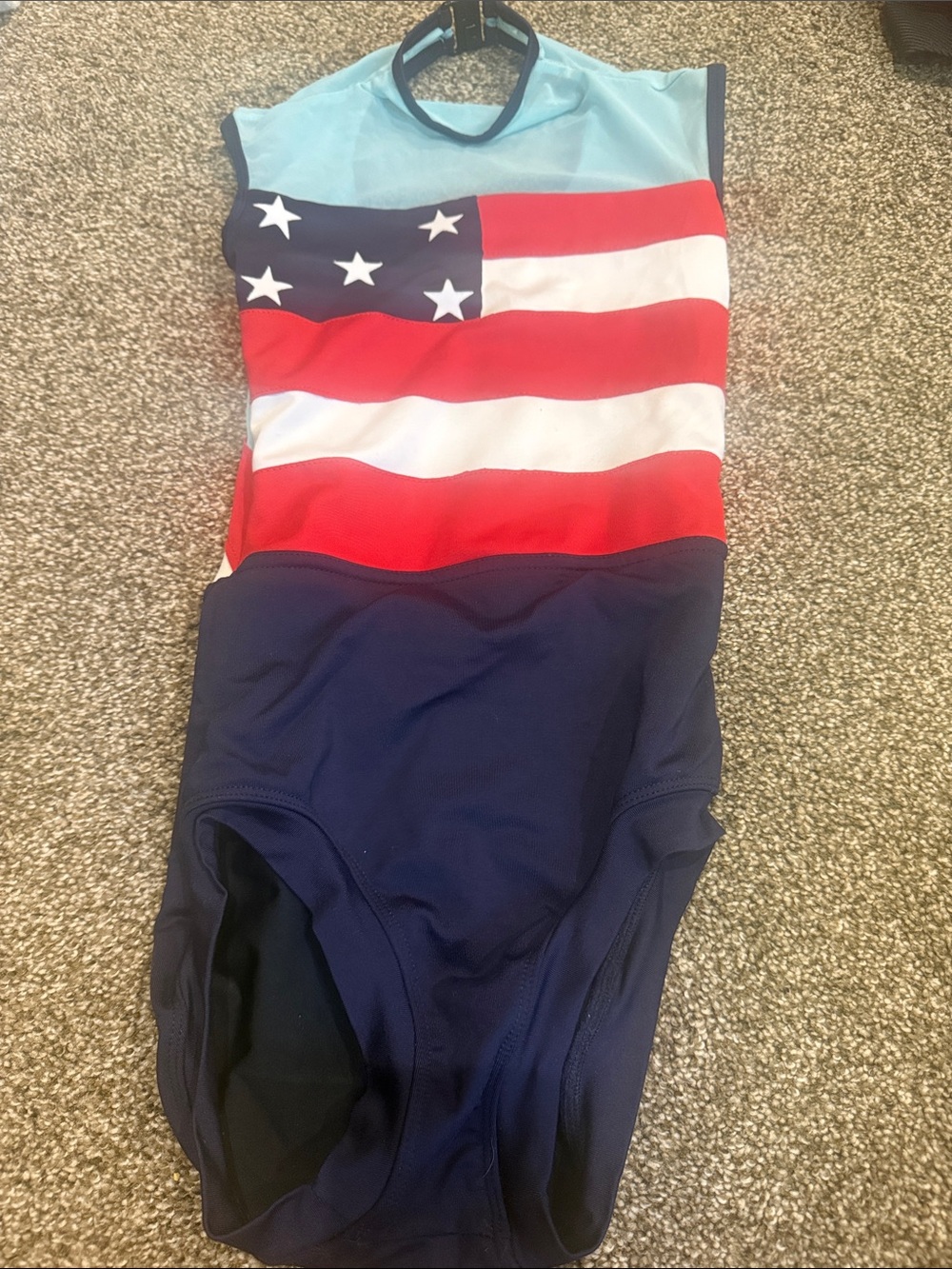 Girls' Patriotic Red White & Navy One-Piece Swimsuit